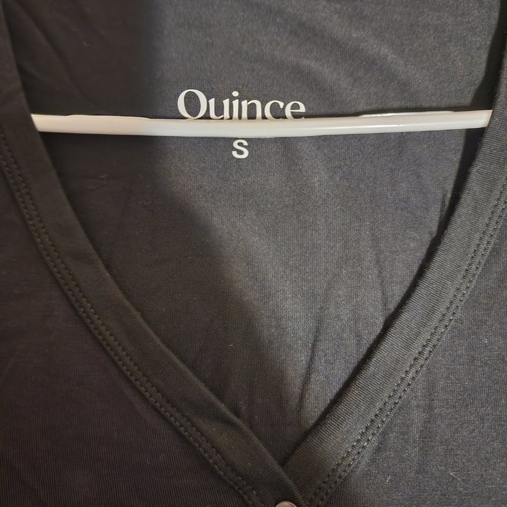 Quince Bamboo Jersey Maternity & Nursing Button Front Nightgown and Robe Small - Picture 10 of 13